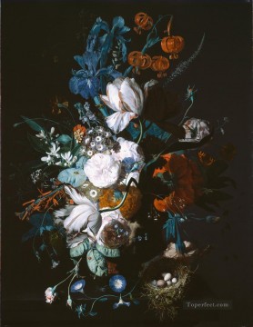 Vase with Flowers Jan van Huysum classical flowers Oil Paintings